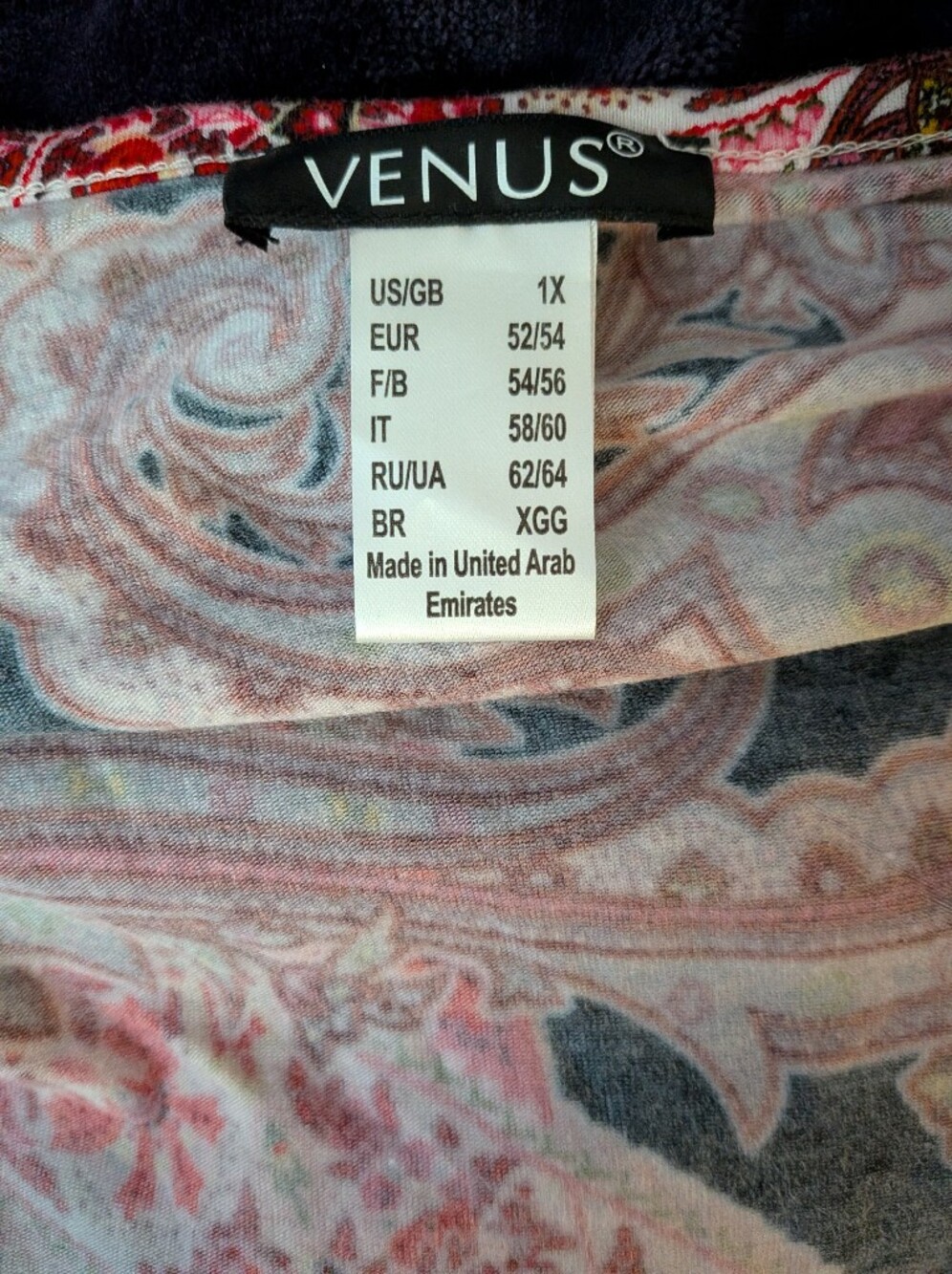 VENUS Paisley Print Blouse in Black, Red and White - Picture 3 of 4